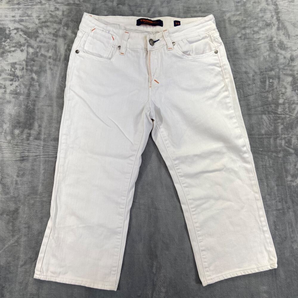 Vigoss Women's Capri Size 9/10 White Denim Summer‎